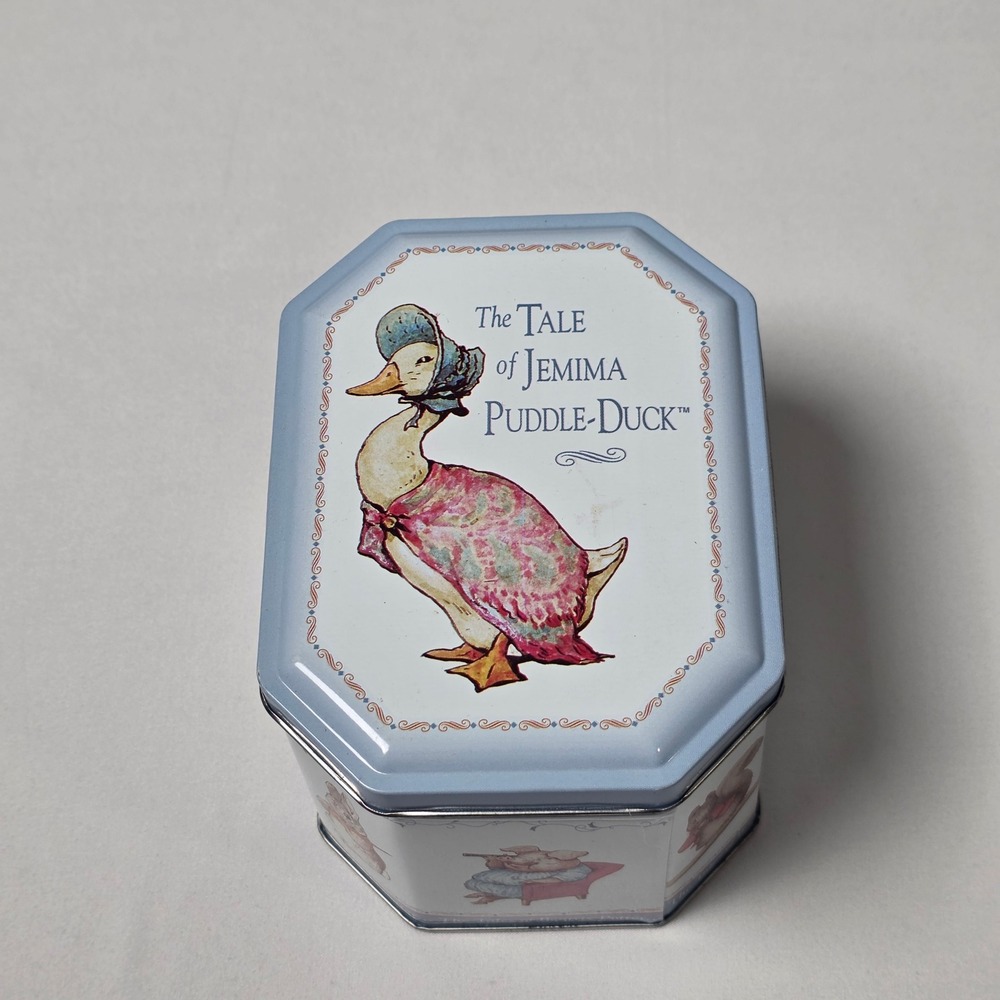 The Tale of Jemina Puddle-Duck Metal Tin Beatrix Potter Vtg Empty Candy Box 1999